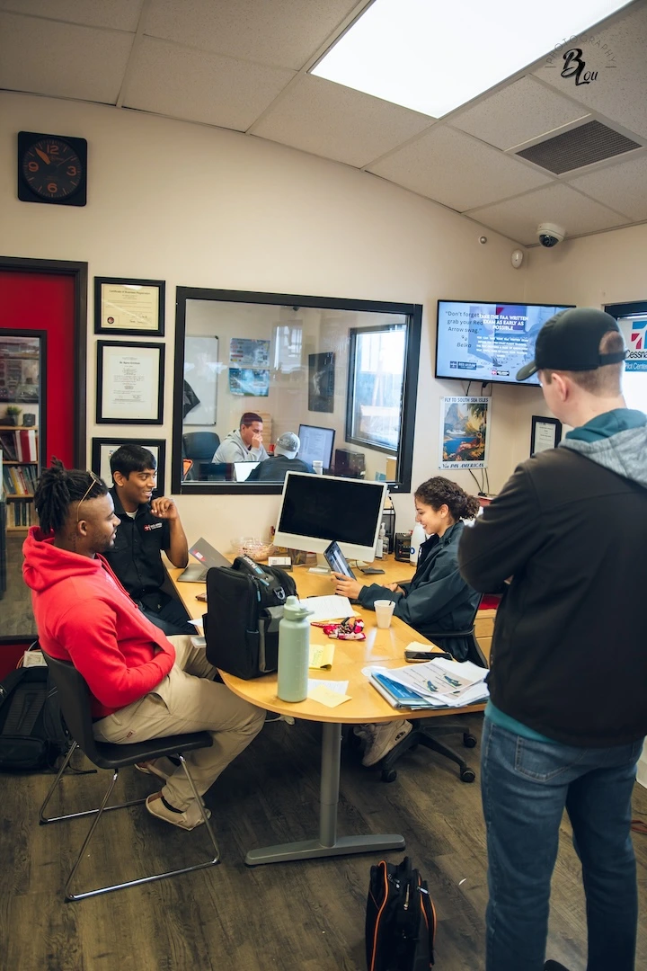 Red Arrow team in the office at headquarters near El Paso, TX